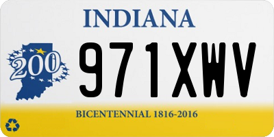 IN license plate 971XWV