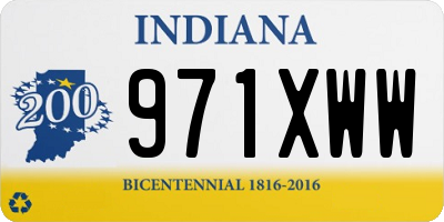 IN license plate 971XWW
