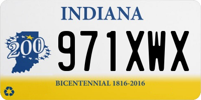 IN license plate 971XWX
