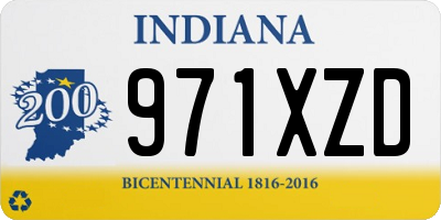IN license plate 971XZD