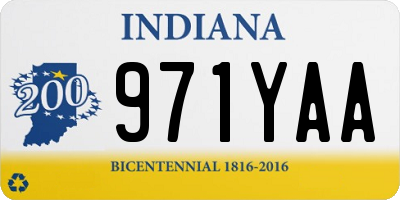 IN license plate 971YAA