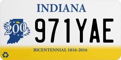 IN license plate 971YAE