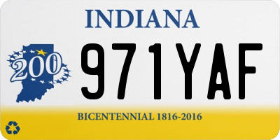IN license plate 971YAF