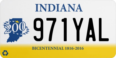 IN license plate 971YAL
