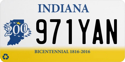 IN license plate 971YAN
