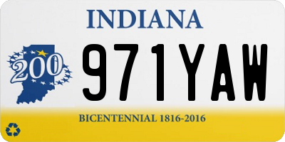 IN license plate 971YAW