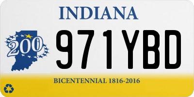 IN license plate 971YBD