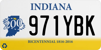 IN license plate 971YBK