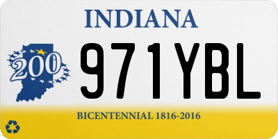 IN license plate 971YBL