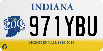 IN license plate 971YBU