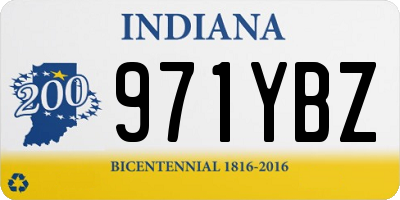 IN license plate 971YBZ