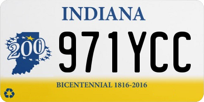 IN license plate 971YCC
