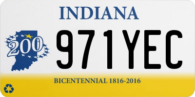 IN license plate 971YEC