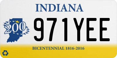 IN license plate 971YEE