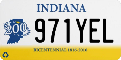 IN license plate 971YEL