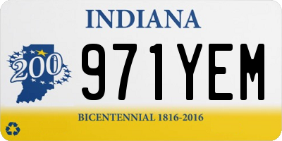 IN license plate 971YEM