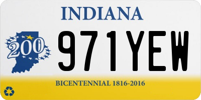 IN license plate 971YEW