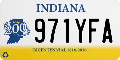 IN license plate 971YFA