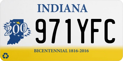 IN license plate 971YFC
