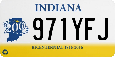 IN license plate 971YFJ