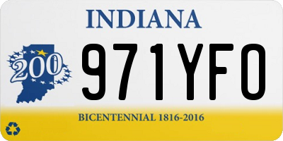 IN license plate 971YFO