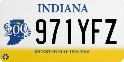 IN license plate 971YFZ