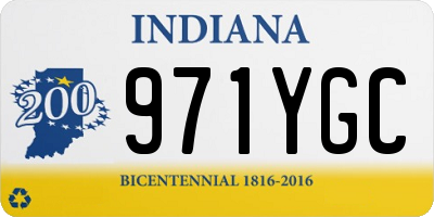 IN license plate 971YGC