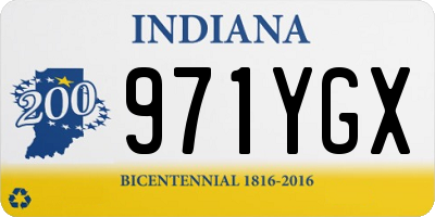 IN license plate 971YGX