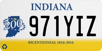 IN license plate 971YIZ