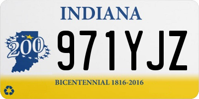 IN license plate 971YJZ