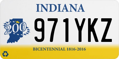 IN license plate 971YKZ