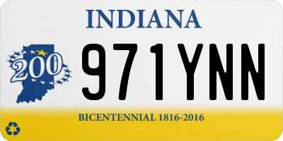 IN license plate 971YNN