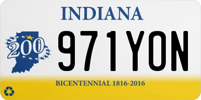 IN license plate 971YON