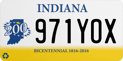 IN license plate 971YOX