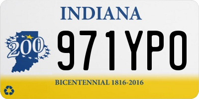 IN license plate 971YPO