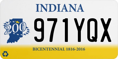 IN license plate 971YQX