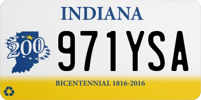 IN license plate 971YSA