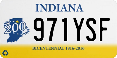IN license plate 971YSF