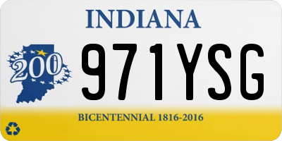 IN license plate 971YSG