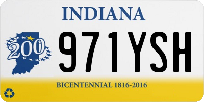 IN license plate 971YSH