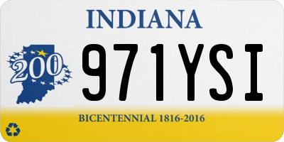 IN license plate 971YSI