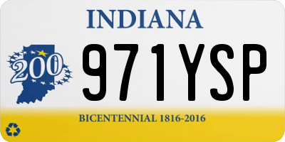 IN license plate 971YSP