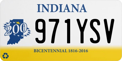 IN license plate 971YSV