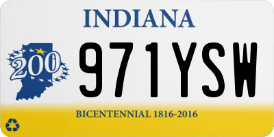 IN license plate 971YSW
