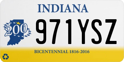 IN license plate 971YSZ