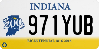 IN license plate 971YUB