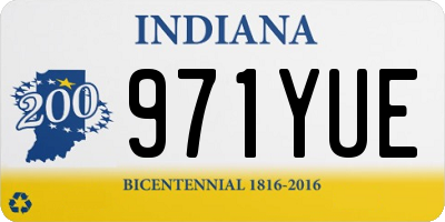 IN license plate 971YUE