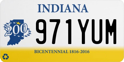 IN license plate 971YUM