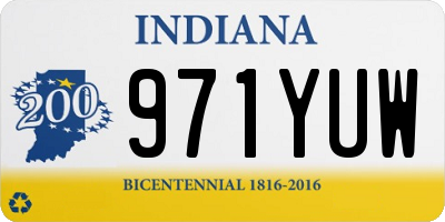 IN license plate 971YUW