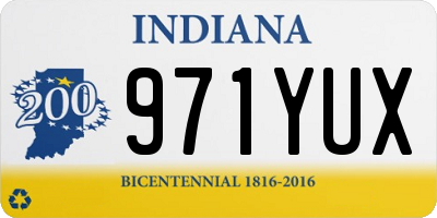 IN license plate 971YUX